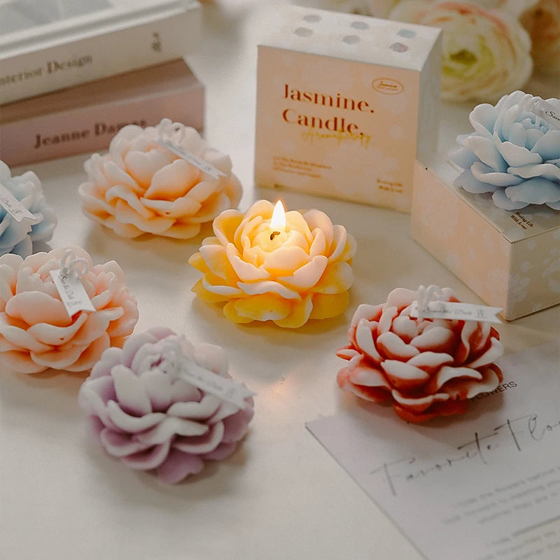 1 pack jasmine scented candle, suitable for holiday wedding parties, indoor use, bedroom and restaurant decoration